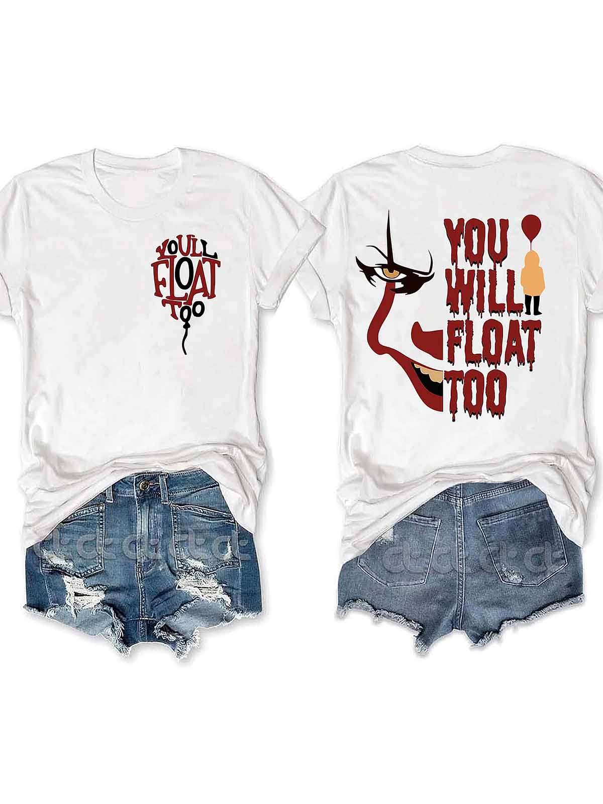 You'll Float Too Horror Clown Balloon Halloween Shirt1 You'll Float Too Horror Clown Balloon Halloween Shirt