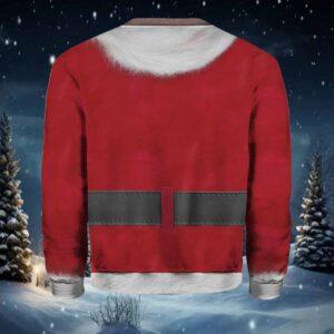 African Black Santa With Muscle Christmas Ugly Sweatshirt