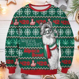 Alpaca Bowl Ugly Christmas Sweater
