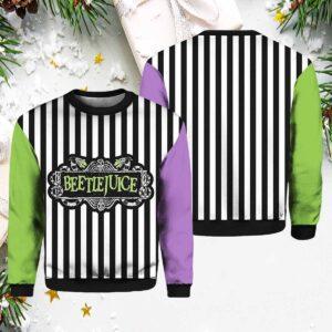 Beetlejuice Classic Halloween Horror Movie Contrast Sweatshirt