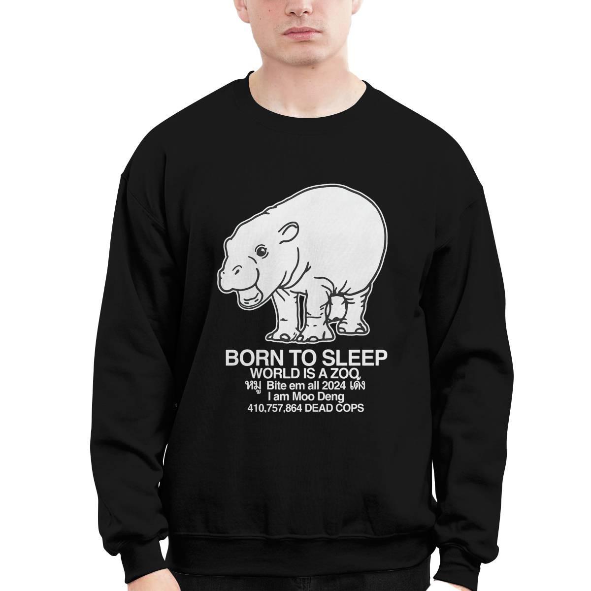 Born To Sleep World Is A Zoo Moo Deng Shirt Born To Sleep World Is A Zoo Moo Deng Shirt