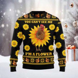 Chicken Flower Ugly Christmas Sweater Chicken Flower Ugly Christmas Sweater