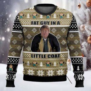 Chris Farley Fat Guy In A Little Coat Ugly Christmas Sweater Chris Farley Fat Guy In A Little Coat Ugly Christmas Sweater