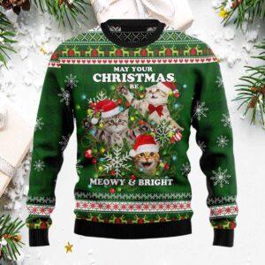 Christmas Be Meowy And Bright Ugly Sweater Christmas Be Meowy And Bright Ugly Sweater