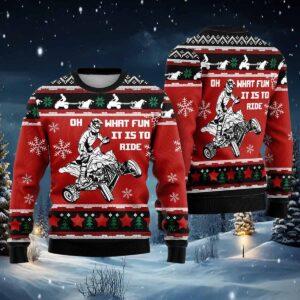 Christmas Four Wheel Oh What Fun It Is To Ride Ugly Christmas Sweater Christmas Four Wheel Oh What Fun It Is To Ride Ugly Christmas Sweater