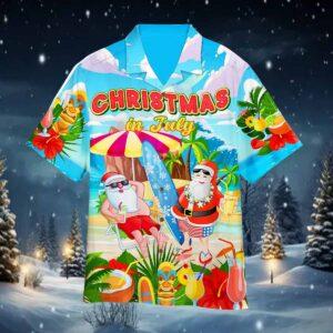 Christmas In July Surfing Santa Clause Tropical Hawaiian Shirt Christmas In July Surfing Santa Clause Tropical Hawaiian Shirt