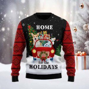 Corgi Home For The Holidays Ugly Christmas Sweater Corgi Home For The Holidays Ugly Christmas Sweater