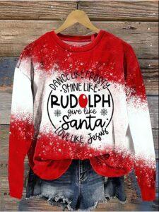 Dance Like Frosty Shine Like Rudolph Give Like Santa Love Like Jesus Christmas Sweater Dance Like Frosty Shine Like Rudolph Give Like Santa Love Like Jesus Christmas Sweater