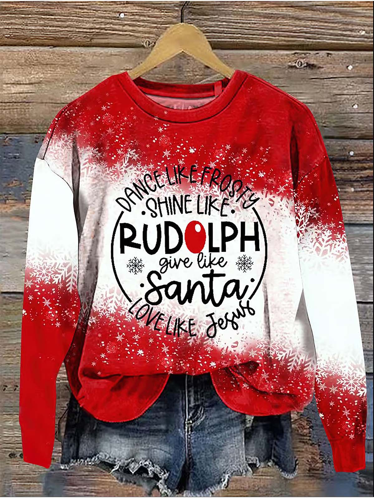 Dance Like Frosty Shine Like Rudolph Give Like Santa Love Like Jesus Christmas Sweater Dance Like Frosty Shine Like Rudolph Give Like Santa Love Like Jesus Christmas Sweater