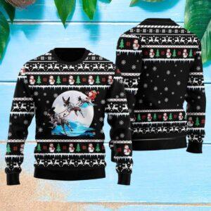 German Shorthaired Pointer Santa On Highway Christmas Sweater German Shorthaired Pointer Santa On Highway Christmas Sweater