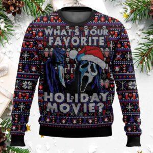 Ghostface What's Your Favorite Holiday Movie Ugly Christmas Sweater