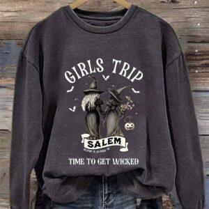 Girls Trip Salem Time To Get Wicked Halloween Shirt