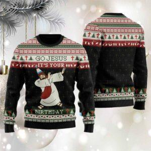 Go Jesus It’s Your Birthday Ugly Christmas Sweater