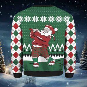 Golfer Santa Ugly Christmas Sweater