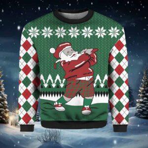 Golfer Santa Christmas Sweater Golfer Santa Christmas Sweater