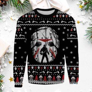 Halloween Jason Voorhees Ugly Christmas Sweater