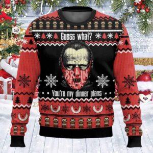 Hannibal Guess What You’re My Dinner Plans Ugly Christmas Sweater Hannibal Guess What You’re My Dinner Plans Ugly Christmas Sweater