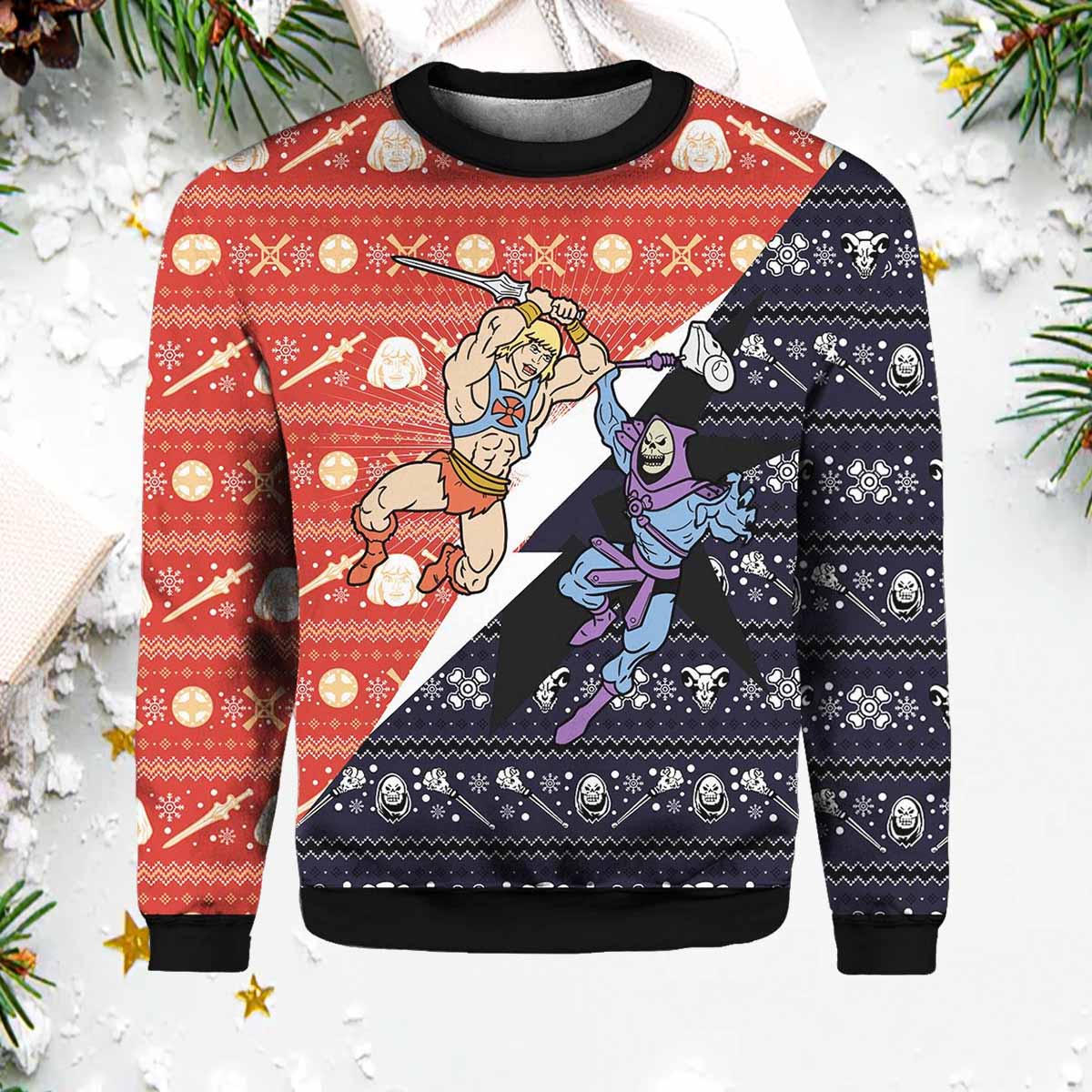 He man vs Skeletor Christmas Sweater He man vs Skeletor Christmas Sweater