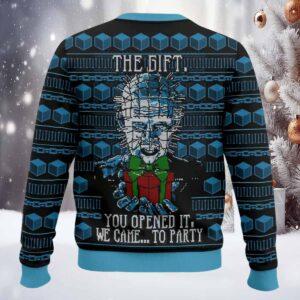 Hellraiser The Gift You Opend It We Came To Party Ugly Christmas Sweater