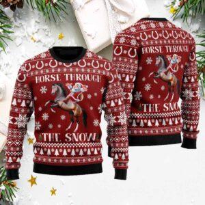 Horse Through The Show Ugly Sweater
