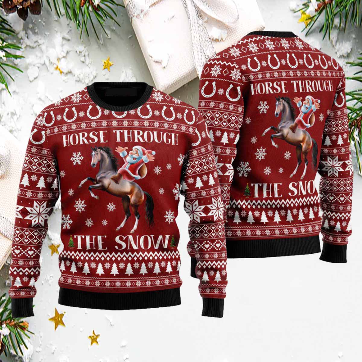 Horse Through The Show Ugly Sweater Horse Through The Show Ugly Sweater