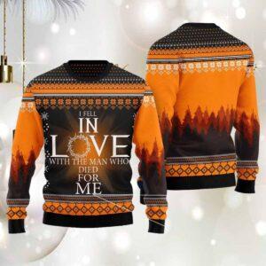 I Fell In Love With The Man Who Died For Me Ugly Christmas Sweater
