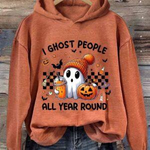 I Ghost People All Year Round Halloween Hoodie