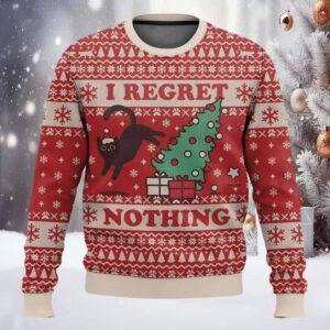 I Regret Nothing Cat Christmas Ugly Sweater