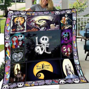 Jack Skellington Love Nightmare Before Christmas Blanket Jack Skellington Love Nightmare Before Christmas Blanket