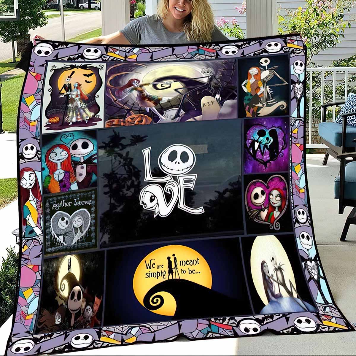 Jack Skellington Love Nightmare Before Christmas Blanket Jack Skellington Love Nightmare Before Christmas Blanket