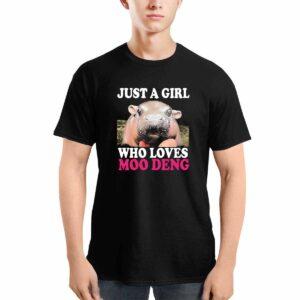 Just A Girl Who Loves Moo Deng Shirt Just A Girl Who Loves Moo Deng Shirt