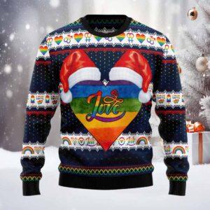 LGBT Heart Ugly Christmas Sweater LGBT Heart Ugly Christmas Sweater
