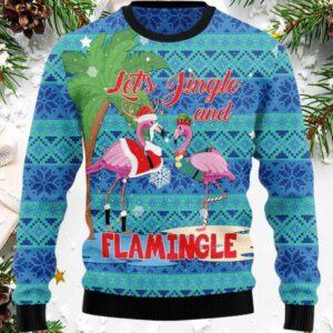 Let’s Jingle And Flamingle Christmas Sweater