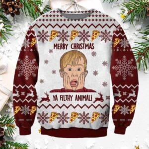 Merry Christmas Ya Filthy Animal Ugly Christmas Sweater Merry Christmas Ya Filthy Animal Ugly Christmas Sweater