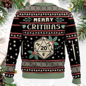 Merry Critmas Dungeons And Dragons Ugly Sweater 1 Merry Critmas Dungeons And Dragons Ugly Sweater