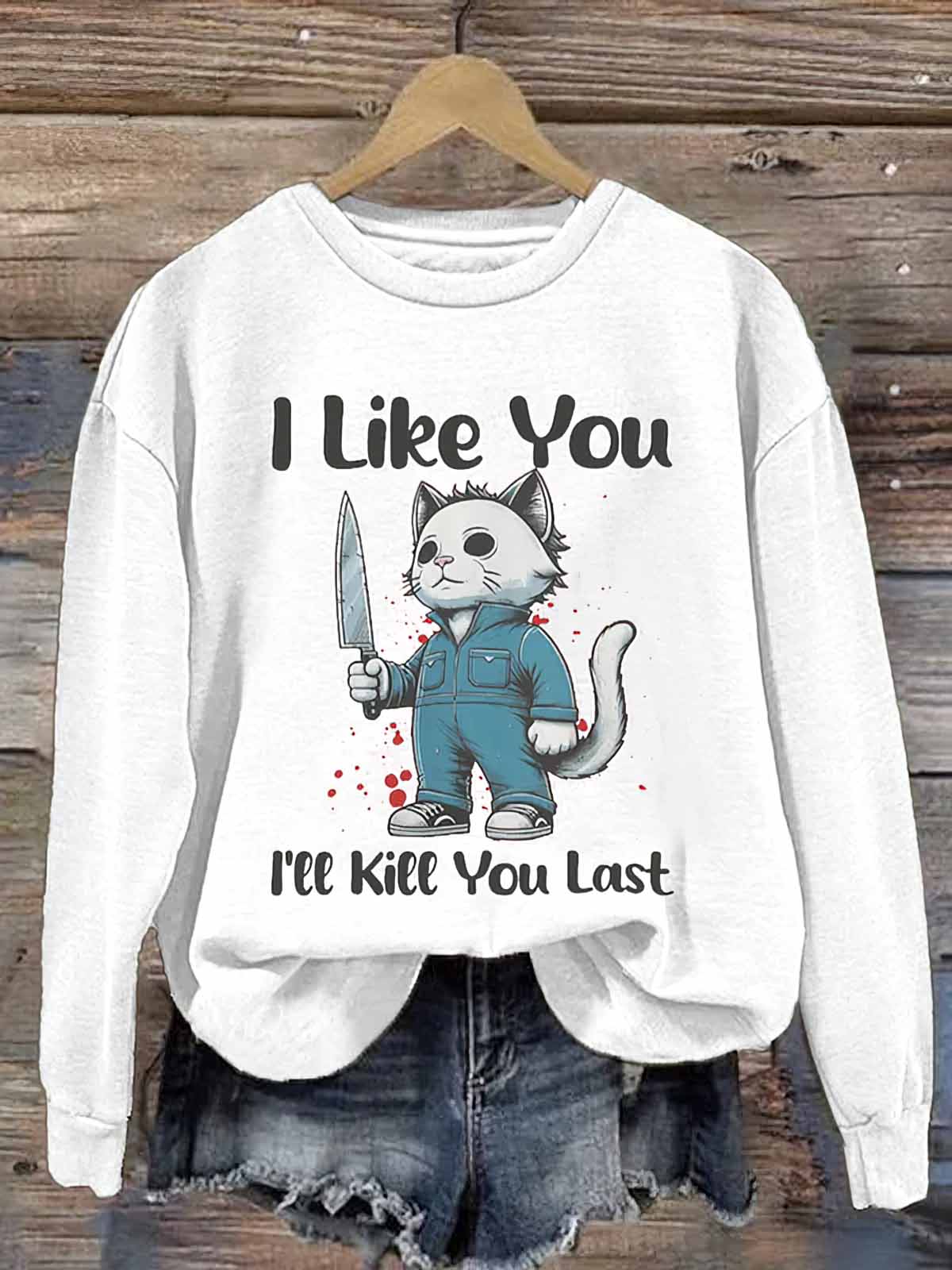 Michael Myers Cat I Like You I'll Kll You Last Halloween Shirt Michael Myers Cat I Like You I'll Kll You Last Halloween Shirt