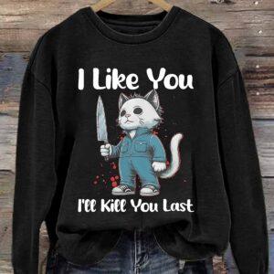 Michael Myers Cat I Like You I'll Kll You Last Halloween Shirt 1 Michael Myers Cat I Like You I'll Kll You Last Halloween Shirt