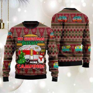 My Christmas Wish More Camping Ugly Christmas Sweater