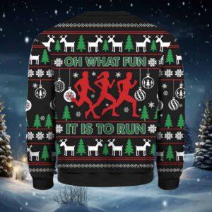 Oh What Fun It Is To Run Ugly Christmas Sweater 1 Oh What Fun It Is To Run Ugly Christmas Sweater
