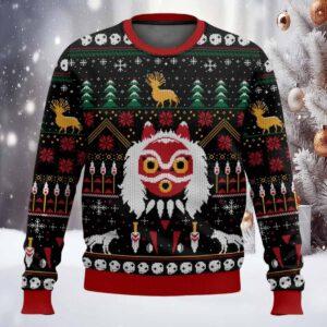 Princess Mononoke Ugly Christmas Sweater Princess Mononoke Ugly Christmas Sweater