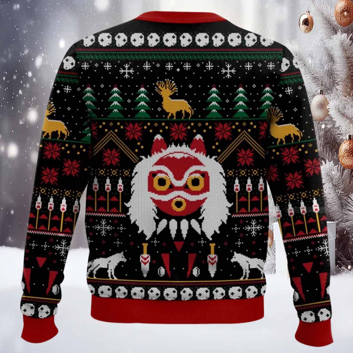 Princess Mononoke Ugly Christmas Sweater Princess Mononoke Ugly Christmas Sweater