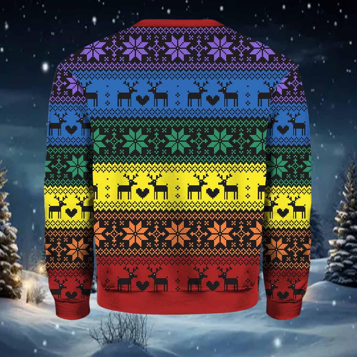 Rainbow Deer Lgbt Christmas Sweater Rainbow Deer Lgbt Christmas Sweater