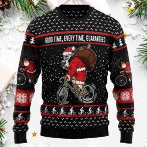 Santa Claus Love Biking Ugly Christmas Sweater Santa Claus Love Biking Ugly Christmas Sweater