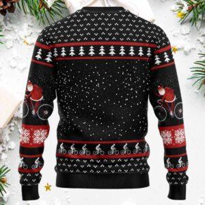 Santa Claus Love Biking Ugly Christmas Sweater