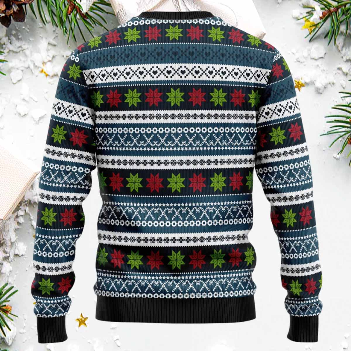 Santa Is Social Distancing Ugly Christmas Sweater Santa Is Social Distancing Ugly Christmas Sweater