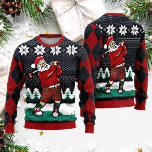 Santa Love Golf Ugly Christmas Sweater Santa Love Golf Ugly Christmas Sweater