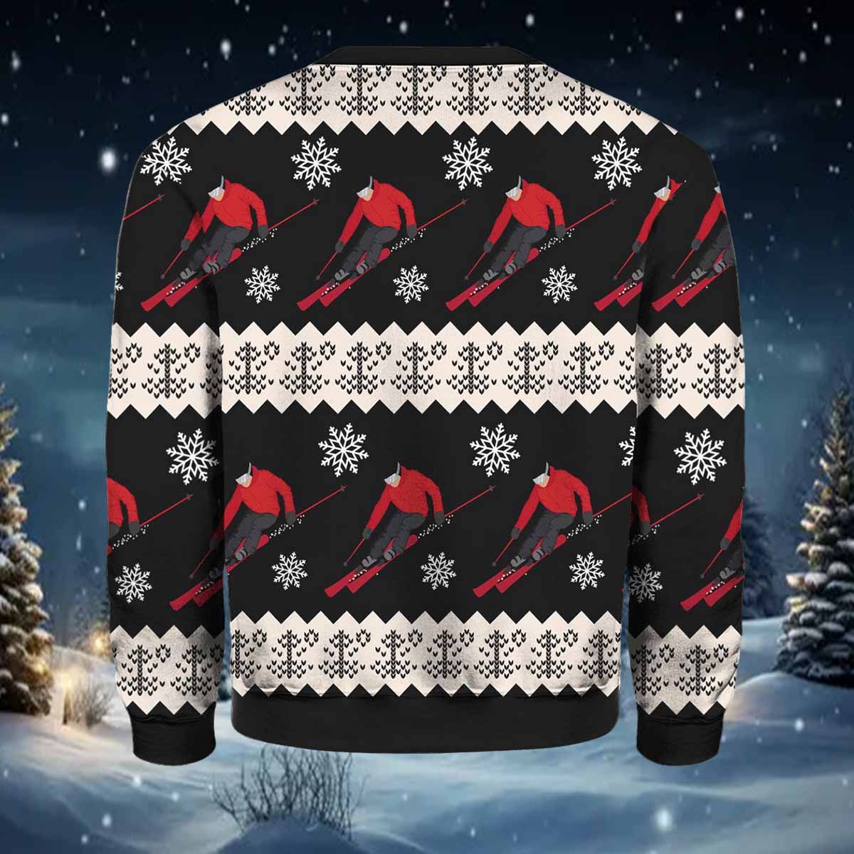 Skiing Christmas Ugly Christmas Sweater Skiing Christmas Ugly Christmas Sweater