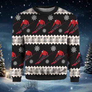 Skiing Christmas Ugly Christmas Sweater1