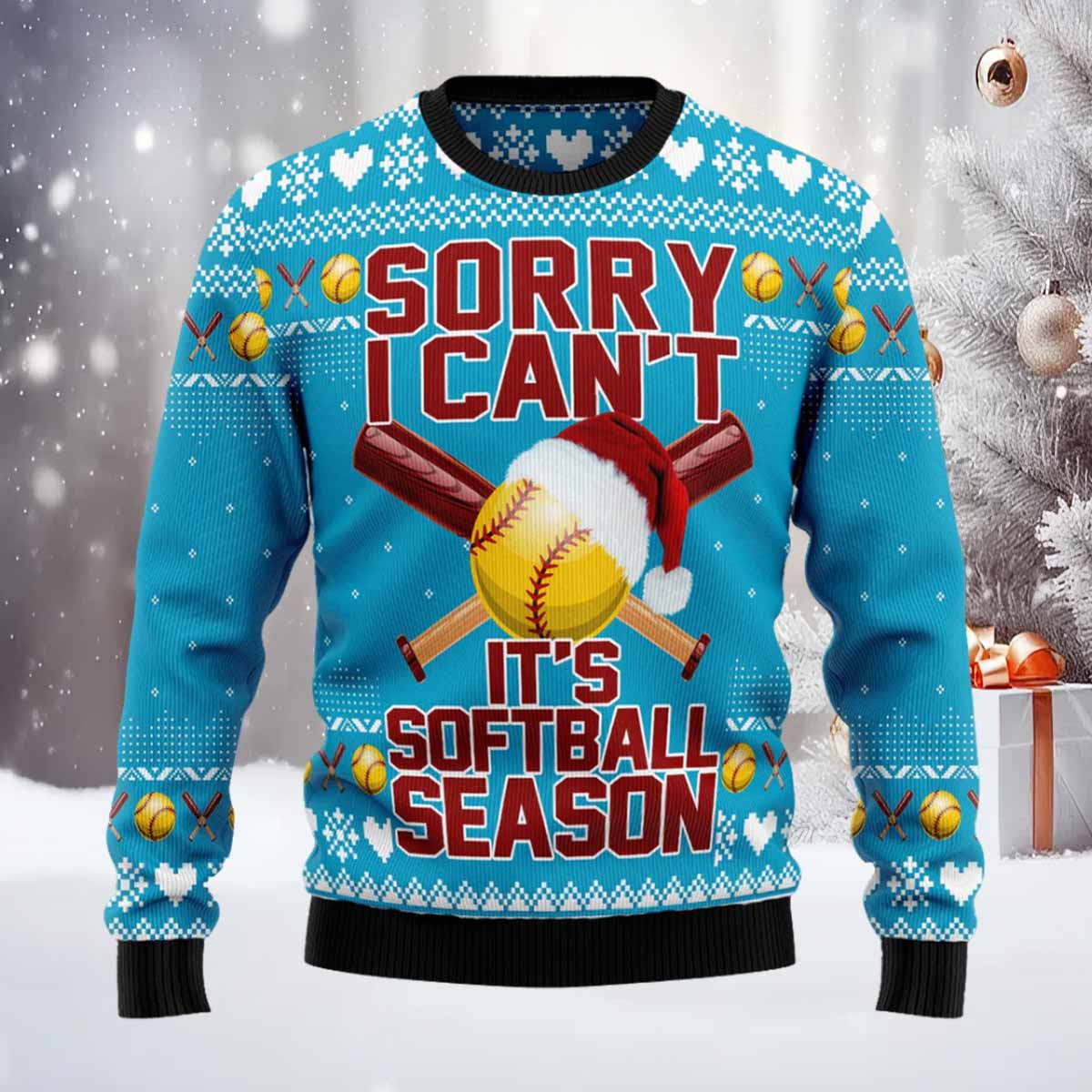 Soft Ball Season Ugly Christmas Sweater Soft Ball Season Ugly Christmas Sweater
