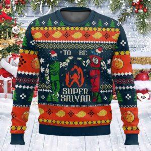 Super Saiyan Dragon Ball Christmas Ugly Sweater Super Saiyan Dragon Ball Christmas Ugly Sweater